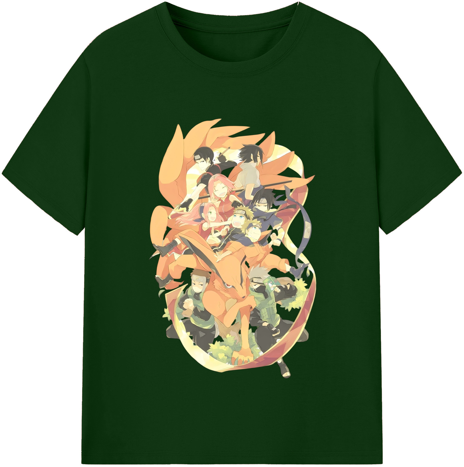 （画像用） NARUTO -ナルト- うずまき ナルト Uzumaki Naruto 綿100％半袖Tシャツ（フロントプリント）